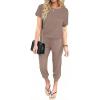 Ekouaer Jumpsuits for Women Dressy Summer Romper Casual Spring Vacation Outfits 2026 One Piece Travel Clothes(Coffee)