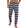 Ekouaer Men’s Pajama Pants Ultra Lightweight Pjs Bottoms Soft Sleep Jogger Pants with Pocket Drawstring(Blue Plaid)