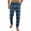 Ekouaer Men’s Pajama Pants Ultra Lightweight Pjs Bottoms Soft Sleep Jogger Pants with Pocket Drawstring(Green Plaid)