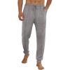 Ekouaer Men’s Pajama Pants Ultra Lightweight Pjs Bottoms Soft Sleep Jogger Pants with Pocket Drawstring(Grey Heather)