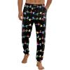 Ekouaer Men’s Pajama Pants Ultra Lightweight Pjs Bottoms Soft Sleep Jogger Pants with Pocket Drawstring(Xmas Light Bulbs)