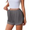 Ekouaer Pajama Shorts Women Soft Sleep Shorts Casual Lounge Shorts Cute High Waist Pajama Bottom Comfy Split Side Pj Bottom(Grey)
