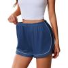 Ekouaer Pajama Shorts Women Soft Sleep Shorts Casual Lounge Shorts Cute High Waist Pajama Bottom Comfy Split Side Pj Bottom(Navy Blue)