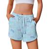 Ekouaer Women’s Pajama Shorts Elastic Waist Sleep Shorts Stylish Lounge Shorts Casual Comfy Sweat Shorts(Coffee Cup)