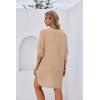 Ekouaer Bathing Suit Cover Up for Women V Neck Button Down Swimsuit Coverup Beach Dress Shirt S-3XL(Apricot)