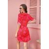 Ekouaer Bathing Suit Cover Up for Women V Neck Button Down Swimsuit Coverup Beach Dress Shirt S-3XL(Dh608-tropical Print)