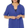 Ekouaer Bathing Suit Cover Up for Women V Neck Button Down Swimsuit Coverup Beach Dress Shirt S-3XL(Navy)