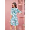 Ekouaer Bathing Suit Cover Up for Women V Neck Button Down Swimsuit Coverup Beach Dress Shirt S-3XL(Zw612-tropical Print)