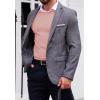 Ekouaer Men’s Long Sleeve Shirts Ribbed Pullover Tees Sim Fit Thermal Tops Crew Neck Stretchy Undershirts S-3XL(Light Pink)