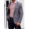 Ekouaer Men’s Long Sleeve Shirts Ribbed Pullover Tees Sim Fit Thermal Tops Crew Neck Stretchy Undershirts S-3XL(Pink)