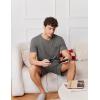 Ekouaer Mens Pajamas Set Cotton Short Sleeve Sleepwear 2 Piece Pj Sets for Men Soft Nightwear with Pockets S-XXL(Deep Grey)