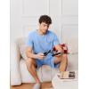 Ekouaer Mens Pajamas Set Cotton Short Sleeve Sleepwear 2 Piece Pj Sets for Men Soft Nightwear with Pockets S-XXL(Light Blue)