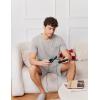 Ekouaer Mens Pajamas Set Cotton Short Sleeve Sleepwear 2 Piece Pj Sets for Men Soft Nightwear with Pockets S-XXL(Light Grey)