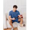Ekouaer Mens Pajamas Set Cotton Short Sleeve Sleepwear 2 Piece Pj Sets for Men Soft Nightwear with Pockets S-XXL(Navy Blue)