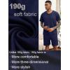 Ekouaer Mens Pajamas Set Soft Lounge Set V Neck Sleep Nightwear Short Sleeve Pjs with Pocket S-XXL(Navy Blue)