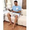 Ekouaer Mens Pajamas Set Soft Lounge Set V Neck Sleep Nightwear Short Sleeve Pjs with Pocket S-XXL(Palm Tree Floral)