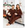 Ekouaer Pajamas for Couple Matching Pjs Long Sleeve Plaid Sleepwear Soft Loungewear with Pockets S-XXL(Pattern7_caramel Plaid)