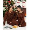 Ekouaer Pajamas for Couple Matching Pjs Long Sleeve Plaid Sleepwear Soft Loungewear with Pockets S-XXL(Pattern7_caramel Plaid)