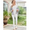 Ekouaer Womens Thermal Underwear Sets Long Johns Long Sleeve Base Layer Pajama Top and Leggings Set Cold Weather S-XXL(Pure White)