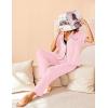 Avidlove Women Pajamas Set Notch Collar Soft Sleepwear Pjs Short Sleeve Button Down Nightwear with Long Pants(Pink)