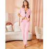 Avidlove Women Pajamas Set Notch Collar Soft Sleepwear Pjs Short Sleeve Button Down Nightwear with Long Pants(Pink)