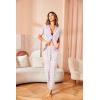 Avidlove Women Pajamas Set Notch Collar Soft Sleepwear Pjs Short Sleeve Button Down Nightwear with Long Pants(White With Pink & Green Floral Print)