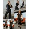 Ekouaer 2 Pack Women’s Capri Pajama Sets Short Sleeve Two-Piece Pjs V Neck Tops & Pants Printed Lounge Sets S-3XL(Gp1)