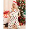 Ekouaer 2 Pack Women’s Capri Pajama Sets Short Sleeve Two-Piece Pjs V Neck Tops & Pants Printed Lounge Sets S-3XL(Gp20)