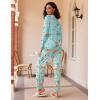 Ekouaer 2 Pack Womens Pajama Sets Long Sleeve Pjs Lounge Set Soft Comfy Sleepwear Winter Loungewear(Green Flower/Black Flower)