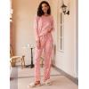 Ekouaer 2 Pack Womens Pajama Sets Long Sleeve Pjs Lounge Set Soft Comfy Sleepwear Winter Loungewear(Leopard/Daisies)