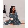 Ekouaer 2 Pack Womens Pajama Sets Long Sleeve Pjs Lounge Set Soft Comfy Sleepwear Winter Loungewear(Leopard/Dark Gray Star)