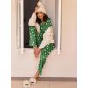 Ekouaer 2 Pack Womens Pajama Sets Long Sleeve Pjs Lounge Set Soft Comfy Sleepwear Winter Loungewear(Red Teddy/Green Teddy)