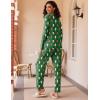 Ekouaer 2 Pack Womens Pajama Sets Long Sleeve Pjs Lounge Set Soft Comfy Sleepwear Winter Loungewear(Red Teddy/Green Teddy)