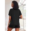 Ekouaer 2 Pack Womens Pajama Sets Short Sleeve Top with Shorts Soft Comfy Loungewear Sleepwear S-XXL(A-tie Dye Black Pink/Black)