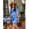 Ekouaer 2 Pack Womens Pajama Sets Short Sleeve Top with Shorts Soft Comfy Loungewear Sleepwear S-XXL(Blue Star/Tie Dye Star)