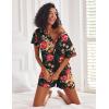 Ekouaer 2 Pack Womens Pajama Sets Short Sleeve Top with Shorts Soft Comfy Loungewear Sleepwear S-XXL(Red Flowers/Pink Flowers)