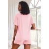 Ekouaer 2 Pack Womens Pajama Sets Short Sleeve Top with Shorts Soft Comfy Loungewear Sleepwear S-XXL(Tie Dye Pink Blue/Pink)
