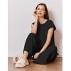 Ekouaer Lounge Sets for Women Two Piece Outfits Knit Cap Sleeve Tops Wide Leg Pleated Pants Casual Dressy Sweater Sets(Black)