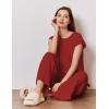 Ekouaer Lounge Sets for Women Two Piece Outfits Knit Cap Sleeve Tops Wide Leg Pleated Pants Casual Dressy Sweater Sets(Dark Red)