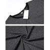 Ekouaer Men’s Nightshirt Nightwear Comfy Big&Tall Short Sleeve Henley Sleep Shirt(Dark Grey)