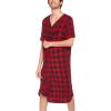 Ekouaer Men’s Nightshirt Nightwear Comfy Big&Tall Short Sleeve Henley Sleep Shirt(Part-1)