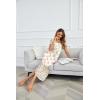 Ekouaer Moo Moos for Women House Dress Long Nightgown Flora Print Mumus Dress S-4XL(Apricot)