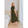 Ekouaer Moo Moos for Women House Dress Long Nightgown Flora Print Mumus Dress S-4XL(Army Green)