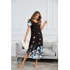 Ekouaer Moo Moos for Women House Dress Long Nightgown Flora Print Mumus Dress S-4XL(Black Butterfly)