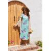 Ekouaer Moo Moos for Women House Dress Long Nightgown Flora Print Mumus Dress S-4XL(Blue Flower)