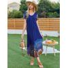 Ekouaer Moo Moos for Women House Dress Long Nightgown Flora Print Mumus Dress S-4XL(Blue Mandala)