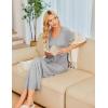 Ekouaer Moo Moos for Women House Dress Long Nightgown Flora Print Mumus Dress S-4XL(Grey)