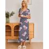 Ekouaer Moo Moos for Women House Dress Long Nightgown Flora Print Mumus Dress S-4XL(Grey Flowers)