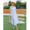 Ekouaer Moo Moos for Women House Dress Long Nightgown Flora Print Mumus Dress S-4XL(Light Blue)
