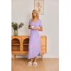 Ekouaer Moo Moos for Women House Dress Long Nightgown Flora Print Mumus Dress S-4XL(Lilac)